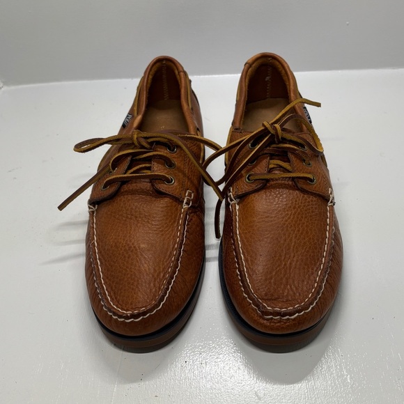 Men's Polo Ralph Lauren Bienne Tumbled Leather Boat Shoes size 12D - Picture 3 of 7
